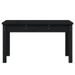NNEVL Garden Bench Black 80x44x45 cm Solid Wood Pine - Image 4