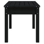 NNEVL Garden Bench Black 80x44x45 cm Solid Wood Pine - Image 5