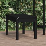 NNEVL Garden Bench Black 80x44x45 cm Solid Wood Pine