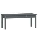 NNEVL Garden Bench Grey 109x44x45 cm Solid Wood Pine - Image 2