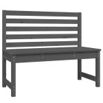 NNEVL Garden Bench Grey 109 cm Solid Wood Pine - Image 2