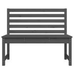 NNEVL Garden Bench Grey 109 cm Solid Wood Pine - Image 4
