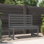 NNEVL Garden Bench Grey 109 cm Solid Wood Pine