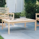 NNEVL Garden Table 121x82.5x45 cm Solid Wood Pine