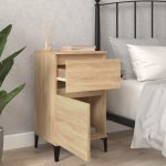 NNEVL Bedside Cabinet Sonoma Oak 40x35x70 cm - Image 3