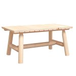 NNEVL Coffee Table 90x50x41 cm Solid Wood Spruce - Image 2