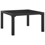 NNEVL Garden Footstool with Cushion Black and Grey Poly Rattan - Image 4