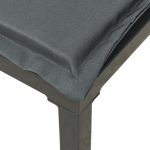 NNEVL Garden Footstool with Cushion Black and Grey Poly Rattan - Image 5