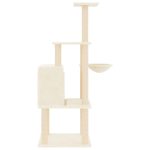 NNEVL Cat Tree with Sisal Scratching Posts Cream 132 cm - Image 4