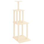 NNEVL Cat Tree with Sisal Scratching Posts Cream 149 cm - Image 2