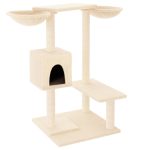 NNEVL Cat Tree with Scratching Posts Cream 82 cm - Image 2
