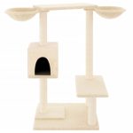 NNEVL Cat Tree with Scratching Posts Cream 82 cm - Image 3