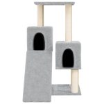 NNEVL Cat Tree with Sisal Scratching Posts Light Grey 82 cm - Image 3