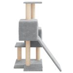 NNEVL Cat Tree with Sisal Scratching Posts Light Grey 82 cm - Image 4