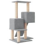 NNEVL Cat Tree with Sisal Scratching Posts Light Grey 82 cm - Image 5