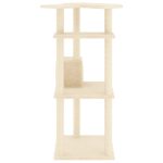 NNEVL Cat Tree with Sisal Scratching Posts Cream 123 cm - Image 4