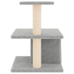 NNEVL Cat Tree with Sisal Scratching Posts Light Grey 48 cm - Image 4