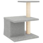 NNEVL Cat Tree with Sisal Scratching Posts Light Grey 48 cm - Image 5