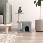 NNEVL Cat Tree with Sisal Scratching Posts Light Grey 48 cm