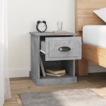 NNEVL Bedside Cabinet Concrete Grey 39x39x47.5 cm Engineered Wood - Image 3