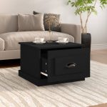NNEVL Coffee Table Black 50x50x35 cm Engineered Wood - Image 3
