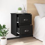 NNEVL Wall-mounted Bedside Cabinet Black 41.5x36x53cm - Image 3