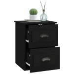 NNEVL Wall-mounted Bedside Cabinet Black 41.5x36x53cm - Image 5