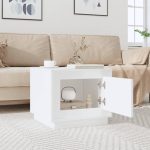 NNEVL Coffee Table High Gloss White 51x50x44 cm Engineered Wood - Image 3
