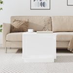 NNEVL Coffee Table High Gloss White 51x50x44 cm Engineered Wood