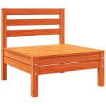 NNEVL Garden Sofa Armless with Cushions Wax Brown Solid Wood Pine - Image 4