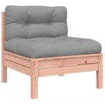 NNEVL Garden Sofa Armless with Cushions Solid Wood Douglas - Image 2