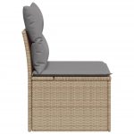 NNEVL Garden Chair Armless with Cushions Beige Poly Rattan - Image 5