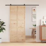 NNEVL Barn Door 90x208 cm Solid Wood Pine