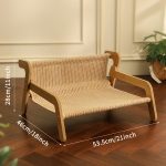 NNETM Cat Scratcher Hammock Linen Lounge Chair - Image 5