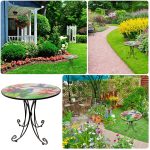 Round Metal Side Table Hummingbird - Image 2