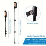 NNETM Aluminum Telescopic Trekking Poles Set for Outdoor Adventures - Image 4