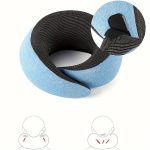 All-Season Travel Pillow - Pure Memory Foam Neck Pillow - Grey+Blue - Image 2