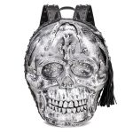 3D Backpack 3D  PU Leather Skull Studded Backpack - Image 3