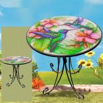 Round Metal Side Table Hummingbird - Image 4