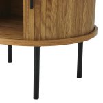 NNEED 2-tier Bedside Table with Sliding Doors Natural - Image 5