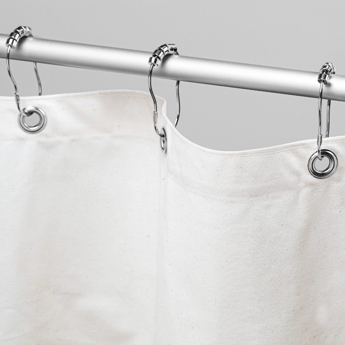 Organic Linen Shower Curtain | Off White | Eco-Friendly & Mold-Resistant | UK Made - Image 4