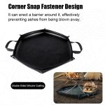 NNEOBA Camping Fire Pit Mat Hexagonal Portable Fireproof Pad - Image 3