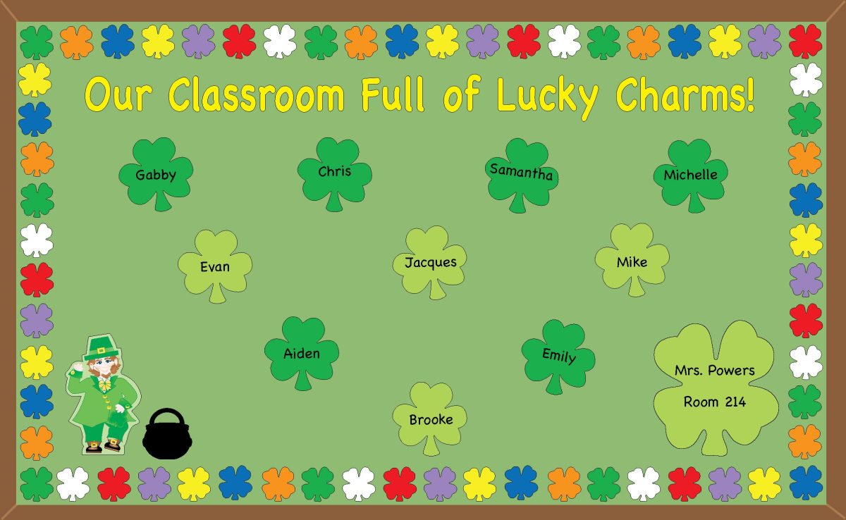 SHAPES ETC.  Green Shamrock Assorted Color Creative Cut-Outs- 5.5” - Image 4