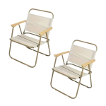 Folding Chairs Set of 2 Steel Frame