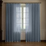 Dusty Blue Linen Sheer Curtains - Triple Pinch Pleat - Made to Measure - Image 2
