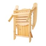 NNEDSZ Outdoor Chairs Furniture Beach Chair Lounge Wooden Adirondack Garden Patio - Image 5