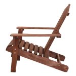 NNEDSZ Outdoor Sun Lounge Beach Chairs Table Setting Wooden Adirondack Patio Brown Chair - Image 4