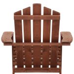 NNEDSZ Outdoor Sun Lounge Beach Chairs Table Setting Wooden Adirondack Patio Brown Chair - Image 5