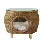 NNEDSZ Gardeon Coffee Side Table Wicker Aluminium Desk Pet Bed Storage Outdoor Furniture - Image 3