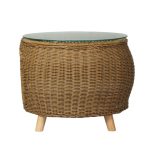 NNEDSZ Gardeon Coffee Side Table Wicker Aluminium Desk Pet Bed Storage Outdoor Furniture - Image 4
